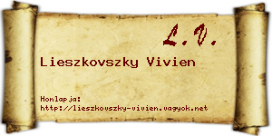 Lieszkovszky Vivien névjegykártya